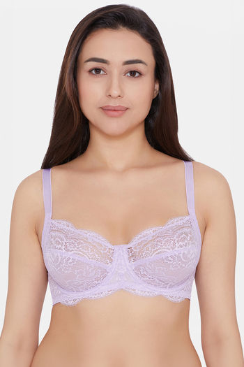Buy Wacoal Single Layered Wired Full Coverage Lace Bra - Orchid Bloom